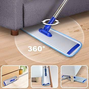 360 Degree rotation flat mop floor cleaning microfiber squeeze mop